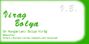 virag bolya business card